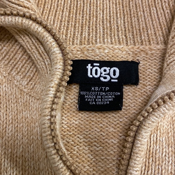 TOGO Golden Knit zip up Women’s Cardigan - Picture 6 of 14